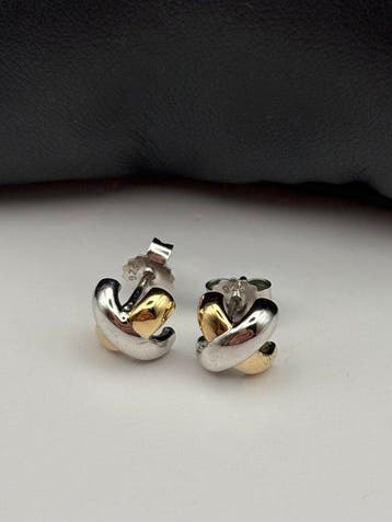 Zonder minimumprijs - Oorbellen - 18 karaat Zilver, Geel, Sieraden, Tassen en Uiterlijk, Oorbellen, Nieuw