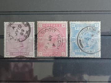 Groot-Brittannië 1884 - Queen Victoria - Yv 86-88, Postzegels en Munten, Postzegels | Europa | UK, Gestempeld