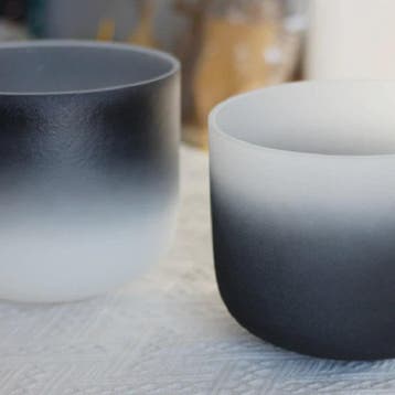 8 inch Kristallen Klankschaal 432Hz - Zwart Gradient - Profe, Verzenden, Nieuw