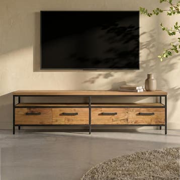 *WOONWINKEL* Tower Living Livorno Tv-meubel Teak Met Lades 1, Verzenden, Nieuw
