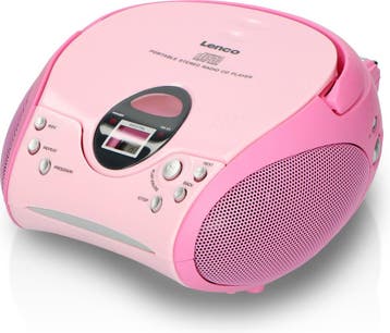 Draagbare Radio CD speler - FM Radio - Roze - Lenco - SCD-24, Audio, Tv en Foto, Verzenden, Zo goed als nieuw