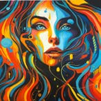 DR HIDE - (100% handpainted !) Beauty Natural 2052, Antiek en Kunst, Kunst | Schilderijen | Modern