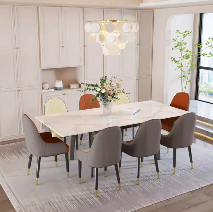 Uitschuifbare Eettafel 150–180cm – Gesinterde Steen / Marmer, Huis en Inrichting, Tafels | Eettafels, Nieuw, Verzenden