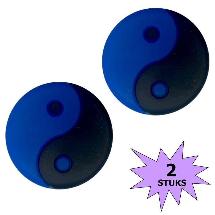 Fako Bijoux - Tennisdemper - Yin Yang - Zwart/Blauw - 2, Sport en Fitness, Tennis, Verzenden