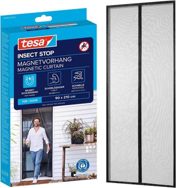 Hordeur Magnetisch 210x90 Antraciet - Nieuwstaat -39%, 80 tot 100 cm, Hordeur, Ophalen of Verzenden, Zo goed als nieuw