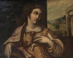 Maître Italien ou Espagnol (XVII) - Sainte Catherine, Antiek en Kunst