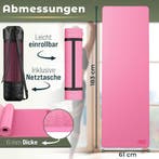 Yogamat - Fitness mat - Sportmat - Yoga mat extra dik - 183x, Sport en Fitness, Yoga en Pilates, Verzenden, Zo goed als nieuw