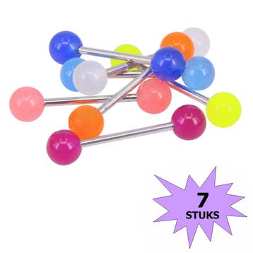 Fako Bijoux - Tongpiercing - Glow in the Dark - Stainless, Verzenden, Nieuw