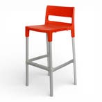 Scab Design Divo 75 barkruk, rood-alu, Ophalen of Verzenden, Gebruikt, Overige kleuren