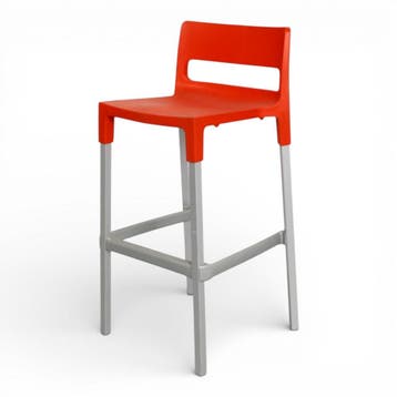 Scab Design Divo 75 barkruk, rood-alu, Ophalen of Verzenden, Gebruikt, Overige kleuren
