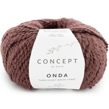 Katia Concept Onda - 88 Aubergine - Katoen met Bouclé-effe, Hobby en Vrije tijd, Breien en Haken, Ophalen of Verzenden, Nieuw