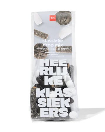 HEMA Klassieke drop mix 130g 2 voor 3.99 ; met je HEMA pas, Verzenden