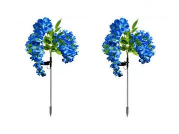 Veiling - Solar tuinverlichting - blauwe regen - set van 2, Nieuw