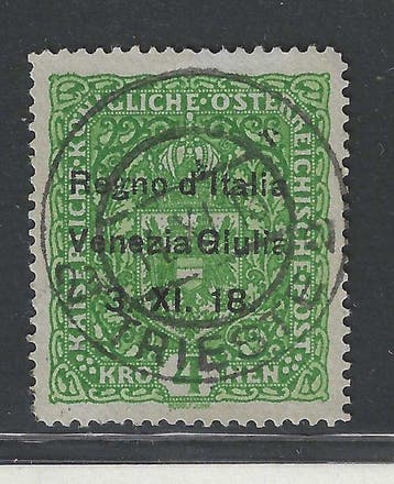 Italië - Julian Venetië 1918 - Italië Venezia Giulia: 4 Kr, Gestempeld