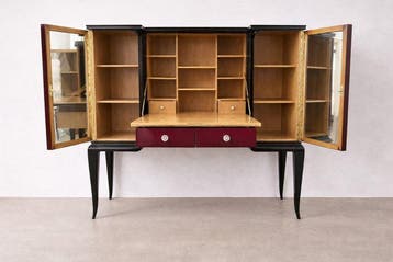 An elegant Art Deco secrétaire and vanity uniting refined