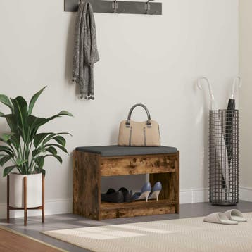 vidaXL Halbank Gerookte Eik 63 x 38 x 45 cm, Verzenden, Nieuw