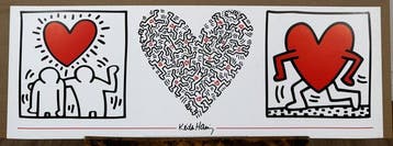 Keith Haring - Untitled (Hearts), 1987