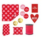 Inpakset valentijn - liefde - hartjes xl (VOORDEELSET), Diversen, Cadeaupapier, Ophalen of Verzenden, Nieuw