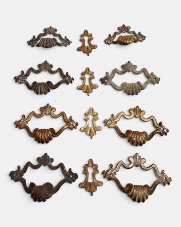 Handvat (12) - anonimo fonderia Francese - 1940-1950 - Set, Antiek en Kunst