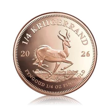 Gouden Krugerrand munt 2026 1/4 troy ounce, Verzenden
