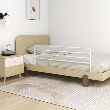 vidaXL Bedhekje peuter (76-137)x55 cm ijzer wit, Kinderen en Baby's, Verzenden, Nieuw