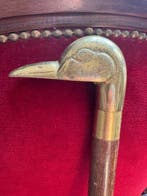 Wandelstok - Verguld messing - Zoomorphe stok