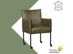 Leren eetkamerstoel More - Granada Moss (olijf/groen) -, Huis en Inrichting, Stoelen, Overige kleuren, Bohemian, Industrieel, Modern, Scandinavisch