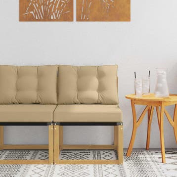 vidaXL Buiten Midden Sofa Massief acaciahout en Textilene, Verzenden, Nieuw
