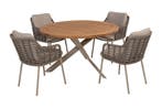 Taste Puglia/Prado 4-persoons ronde dining tuinset Ø130 cm., Verzenden, Nieuw, Hout, Tuinset
