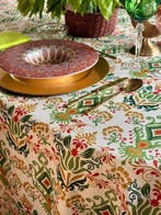 Deken met ikat-stijl patroon voor ruime tafels. - Tafelkleed, Antiek en Kunst