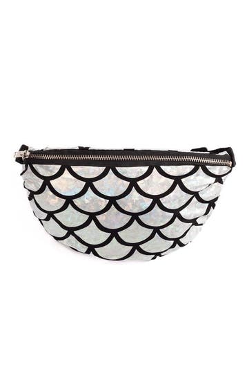 KIMU® Heuptasje Mermaid Zilver Fanny Pack Zeemeermin Schubbe, Ophalen of Verzenden, Nieuw, Overige typen