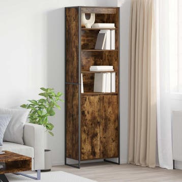 vidaXL buffetkasten Rook Eik 60 x 36 x 200 cm Bewerkt hout, Minder dan 50 cm, Nieuw, Overige houtsoorten, Verzenden
