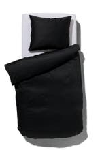 HEMA Dekbedovertrek 140x200/220cm hotel katoen satijn zwart, Verzenden, Nieuw, Zwart