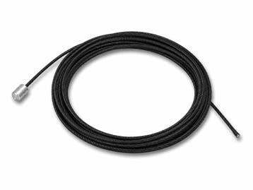 Zwarte Staalkabel met eindstop 1.2mm dik en 1 meter lang, Verzenden, Nieuw