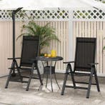 2dekans | Coast Terrasstoel - Verstelbaar - Zwart -, Huis en Inrichting, Stoelen, Ophalen of Verzenden, Zo goed als nieuw, Zwart