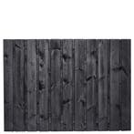 Schutting Tuinscherm Dresden 130x180cm zwart gespoten Grenen, 1 tot 2 meter, Minder dan 3 meter, Nieuw, Ophalen of Verzenden