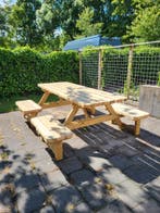 8 persoons picknicktafel Geïmpregneerd hout!, Ophalen, Nieuw, Rechthoekig, Hout