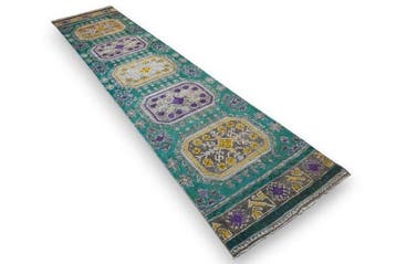 Lang vintage Usak - Loper - 390 cm - 85 cm - met certificaat, Nieuw