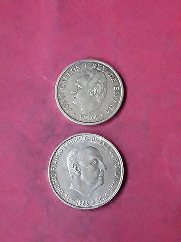 Spanje. Francisco Franco- Juan Carlos I. 100 + 2000 Pesetas, Postzegels en Munten