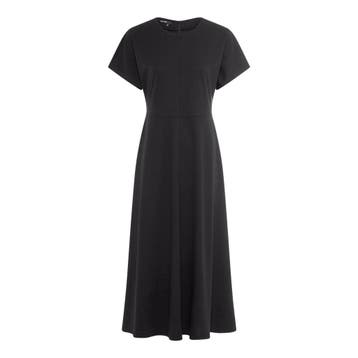 Marc Aurel • lange, zwarte jersey jurk • 36, Kleding | Dames, Marc Aurel, Verzenden, Zwart, Nieuw