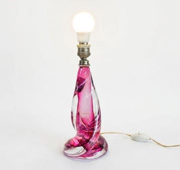 Val Saint Lambert - Tafellamp - Eclair - Kristal, Antiek en Kunst