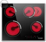 4 Zone Kookplaat RVS Frame | Laatste Stuk!, Witgoed en Apparatuur, Kookplaten, Keramisch, Nieuw, Energieklasse A of zuiniger, Inbouw