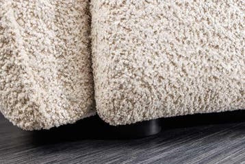 Moderne grote bank ROYAL 295 cm champagne beige Bouclé lente, Huis en Inrichting, Ophalen of Verzenden, Nieuw