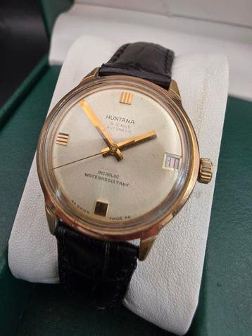 Vintage HUNTANA - AIROPI / MONDAINE – 25 JEWELS AUTOMATIC –, Nieuw