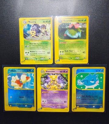 Pokémon - 5 Card - Weezing Holo - Venusaur Raro - Alakazam, Nieuw