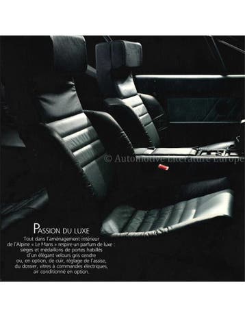 1990 ALPINE V6 TURBO LE MANS BROCHURE FRANS, Nieuw, Author