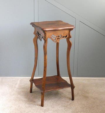 Plantentafel - Elegante Franse Bijzettafel - Eikenhout