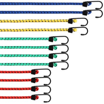 Bagagespin Met Haken 12 stuks Elastiek/Metaal 30-95cm, Verzenden, Nieuw