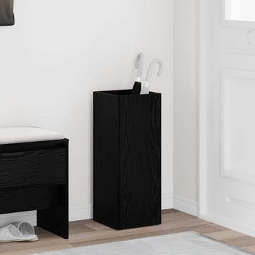vidaXL Paraplu Standaard Zwart Eiken 25 x 24,5 x 64 cm, Huis en Inrichting, Verzenden, Nieuw