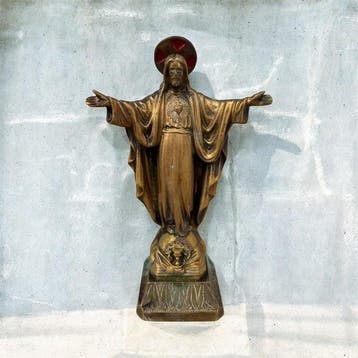 Beeld - Heilig Hart van Jezus - 21 cm - 1 kg - Art Deco -